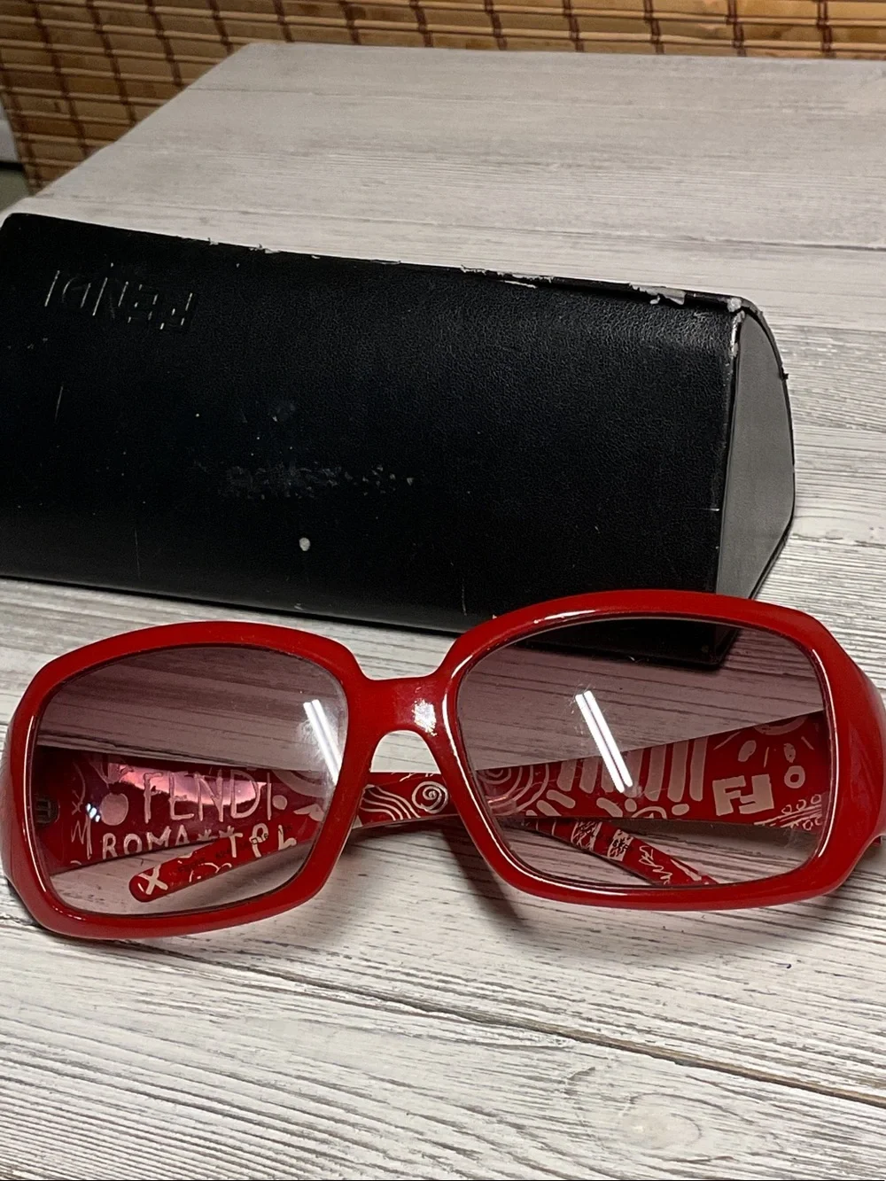 Fendi FS507 624 Red Gradient Art Wrap Designer Italy Sunglasses Frames 58mm